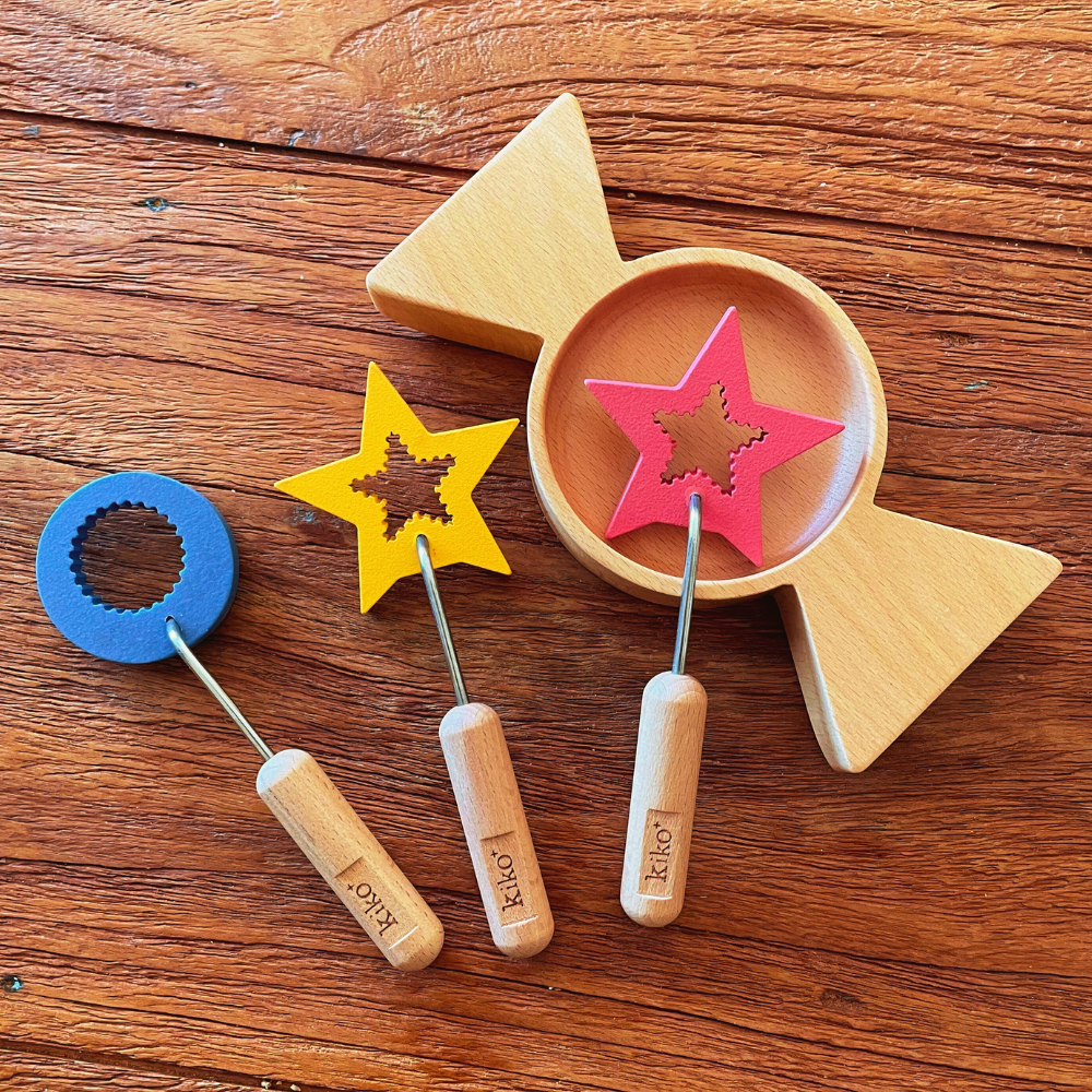 Wooden Bubble Wand Set