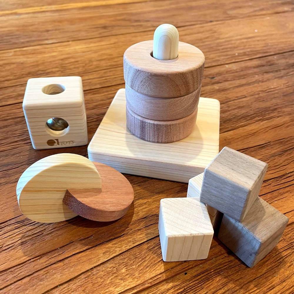 New Baby Wooden Toys Complete Set Inquisitive by Nature