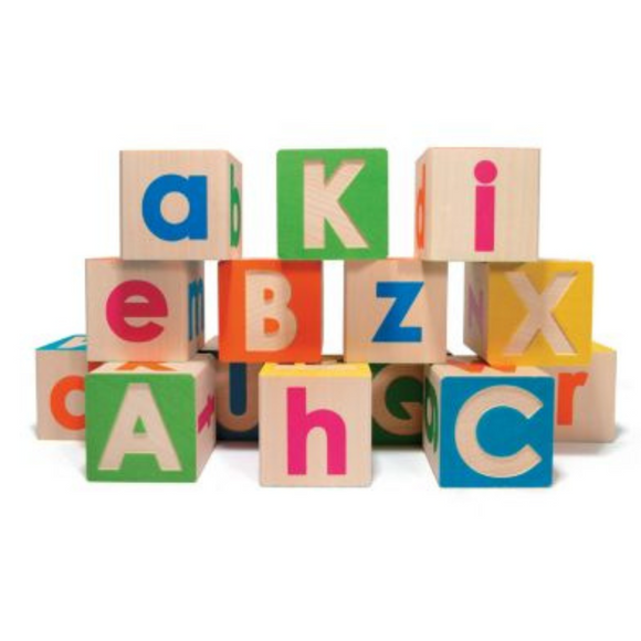 Upper & Lowercase Coloured Alphabet Blocks