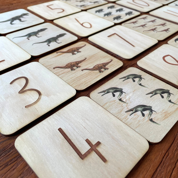 1-12 Counting Tiles - Dinosaurs