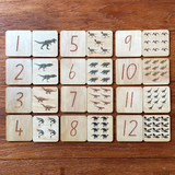1-12 Counting Tiles - Dinosaurs