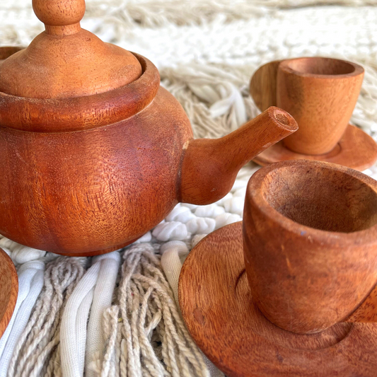 Wooden Japanese Tea Set