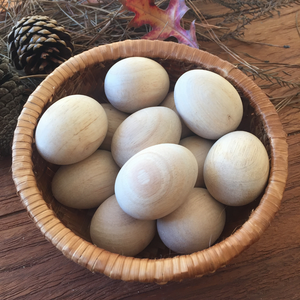 Natural Wooden Eggs