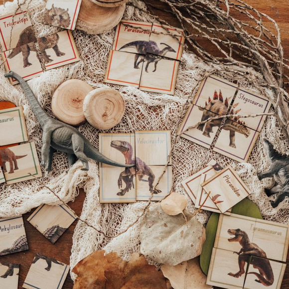 CLEARANCE Wooden Puzzle Set - Dinosaurs