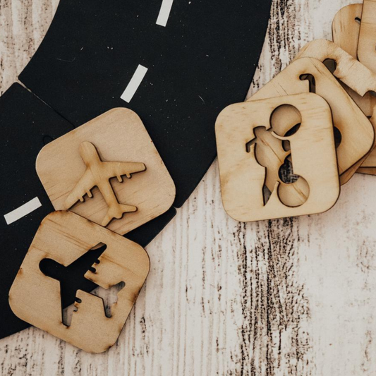 CLEARANCE Wooden Stampers Set - Transport