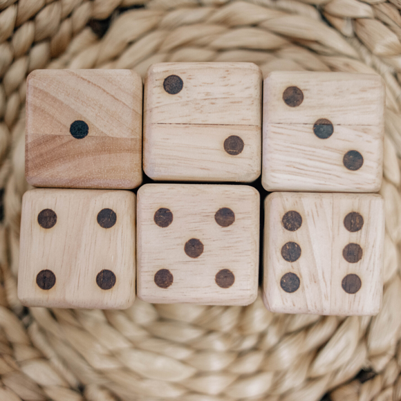 CLEARANCE Wooden Dice Set